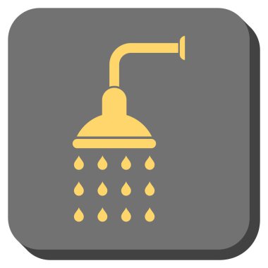 Duş yuvarlatılmış kare vektör simgesi