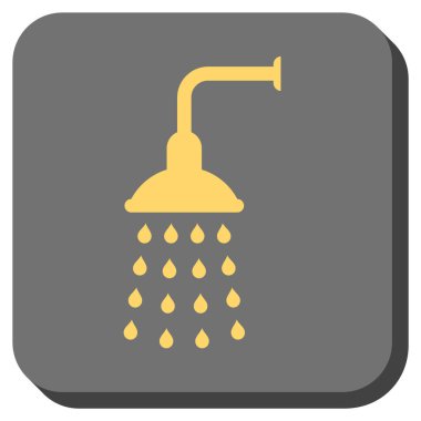 Duş yuvarlatılmış kare vektör simgesi