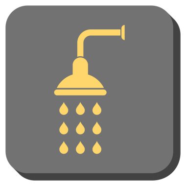 Duş yuvarlatılmış kare vektör simgesi