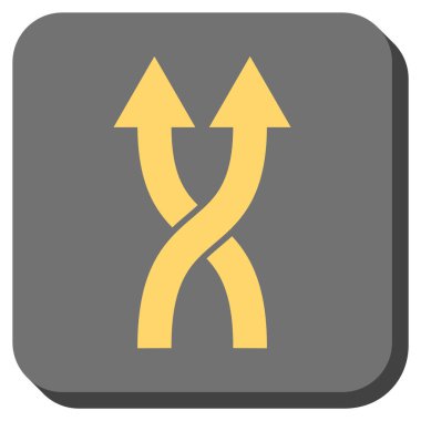 Yuvarlatılmış Kare vektör simge yukarı okları shuffle