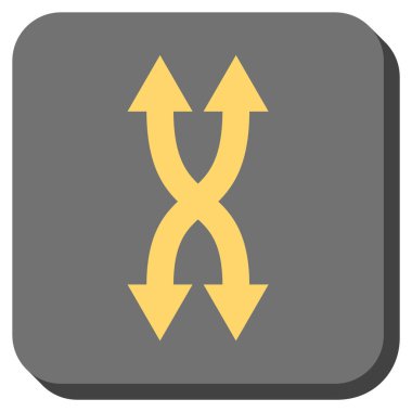 Oklar dikey yuvarlak kare vektör simge shuffle