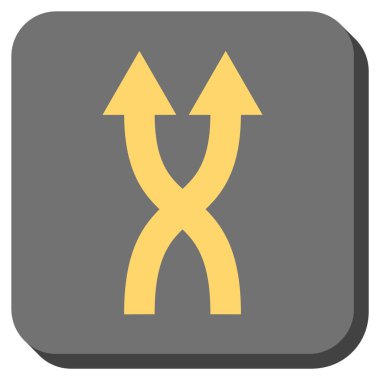 Yuvarlatılmış Kare vektör simge yukarı okları shuffle