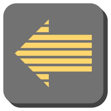 Şerit ok sol yuvarlak kare vektör simgesi