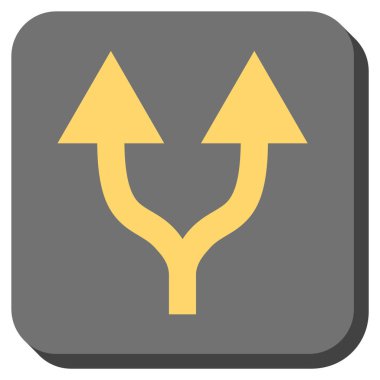 Yuvarlatılmış Kare vektör simge yukarı okları bölme