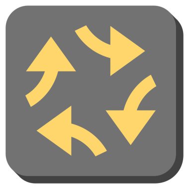 Oklar yuvarlatılmış kare vektör simge girdap