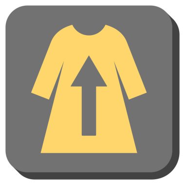 Kadın elbise yuvarlatılmış kare vektör simge al