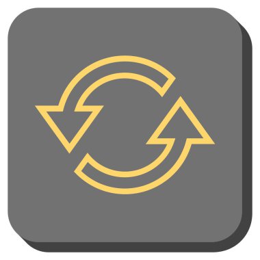 Eşitleme okları yuvarlak kare vektör simgesi