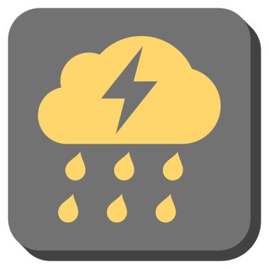 Fırtına yuvarlatılmış kare vektör simgesi