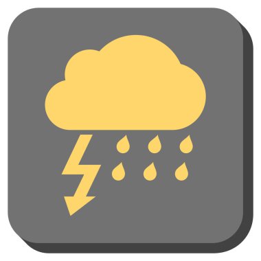 Fırtına yuvarlatılmış kare vektör simgesi