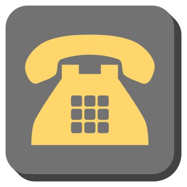 Sesi telefon yuvarlak kare vektör simgesi