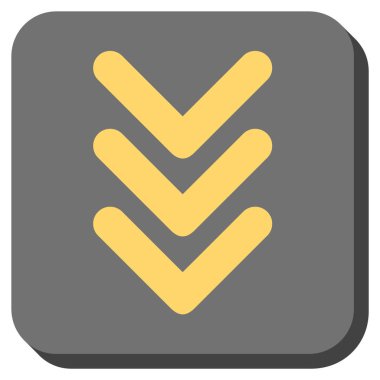 Yuvarlatılmış Kare vektör simgesi aşağı çift ok ucu