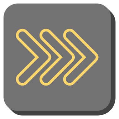 Üçlü işaretçisini sağ yuvarlak kare vektör simgesi