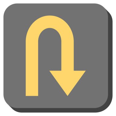 Yuvarlatılmış Kare vektör simge geri açmak