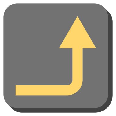 İleriye doğru yuvarlatılmış kare vektör simge açmak