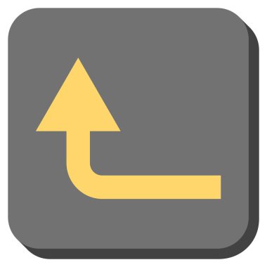 İleriye doğru yuvarlatılmış kare vektör simge açmak