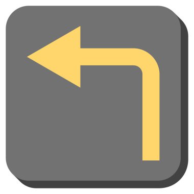 Sol yuvarlak kare vektör simge açmak