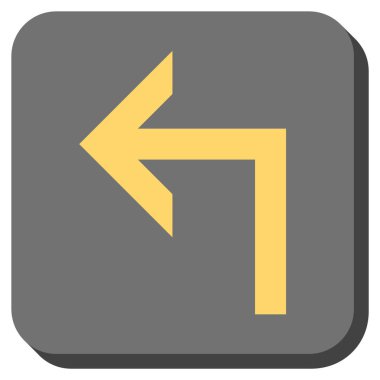 Sol yuvarlak kare vektör simge açmak