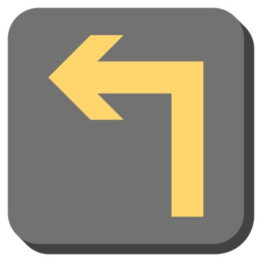 Sol yuvarlak kare vektör simge açmak