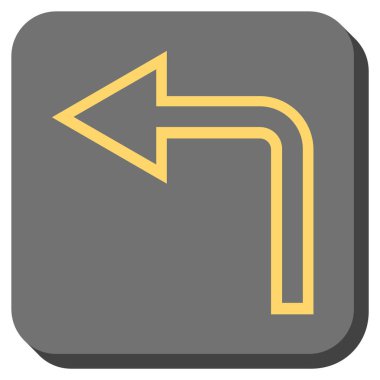 Sol yuvarlak kare vektör simge açmak