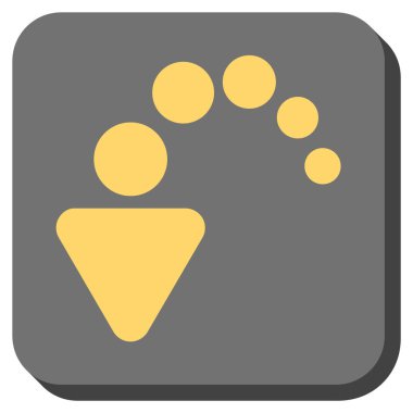 Yuvarlatılmış Kare vektör simgesi geri al