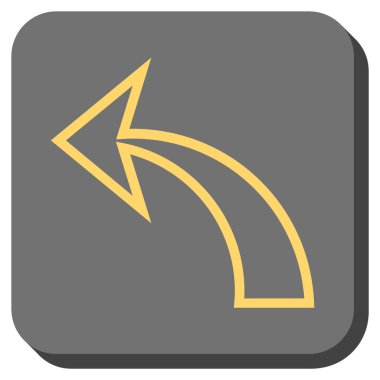 Yuvarlatılmış Kare vektör simgesi geri al