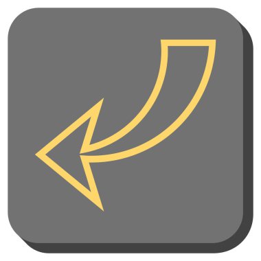 Yuvarlatılmış Kare vektör simgesi geri al