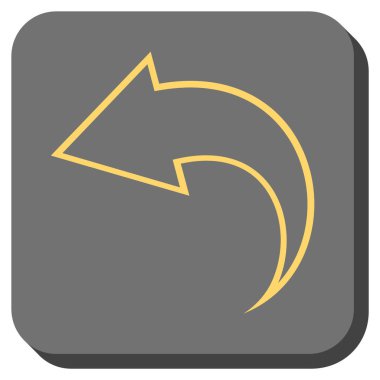 Yuvarlatılmış Kare vektör simgesi geri al