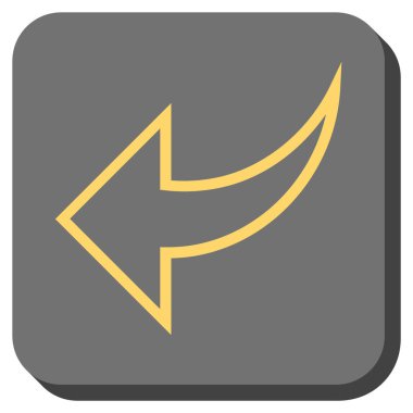 Yuvarlatılmış Kare vektör simgesi geri al