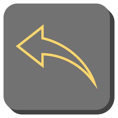 Yuvarlatılmış Kare vektör simgesi geri al