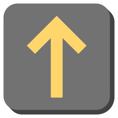 Yukarı ok yuvarlak kare vektör simgesi