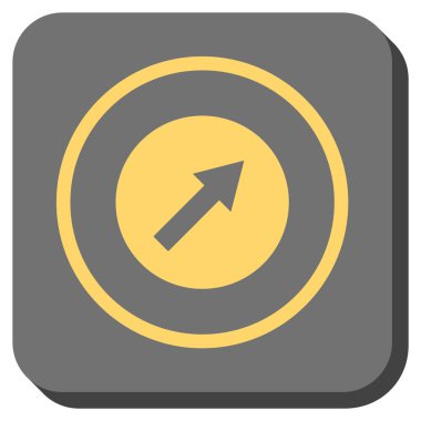 Yukarı sağ yuvarlak ok yuvarlatılmış kare vektör simgesi