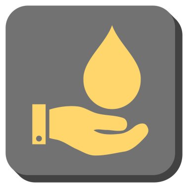 Kare vektör simge su Servisi yuvarlak