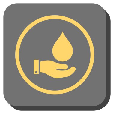 Kare vektör simge su Servisi yuvarlak