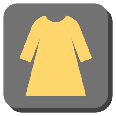 Kadın elbise yuvarlak kare vektör simgesi