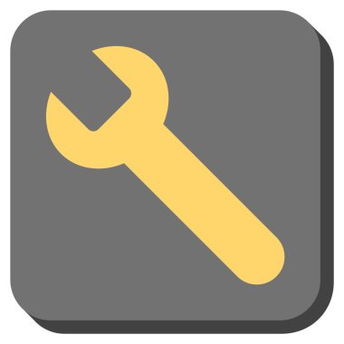 İngiliz anahtarı yuvarlatılmış kare vektör simgesi