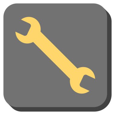 İngiliz anahtarı yuvarlatılmış kare vektör simgesi