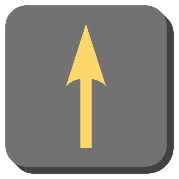 Flecha aguda hacia arriba redondeado cuadrado Vector icono — Vector de stock