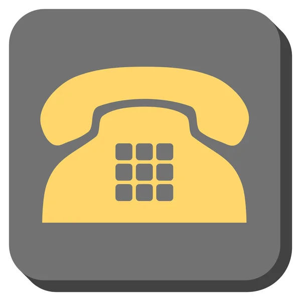Nyomógombos telefon lekerekített négyzet alakú Vector Icon — Stock Vector