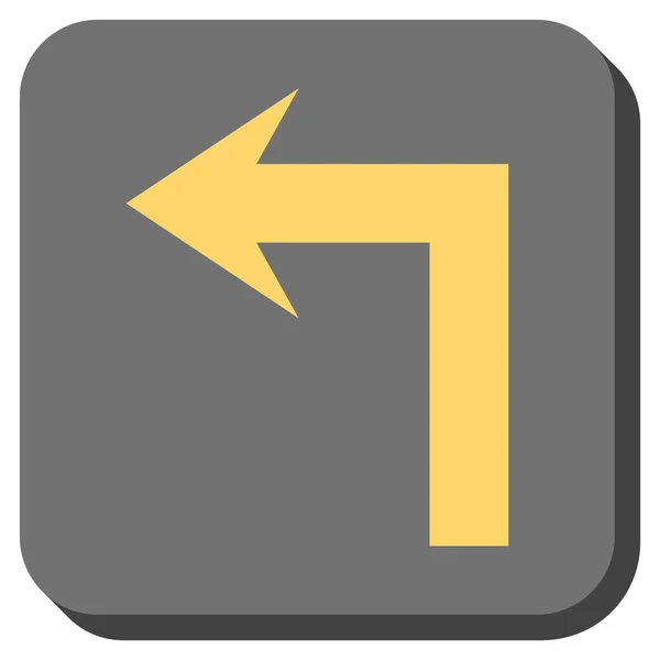 Turn Left afgerond vierkant Vector Icon — Stockvector