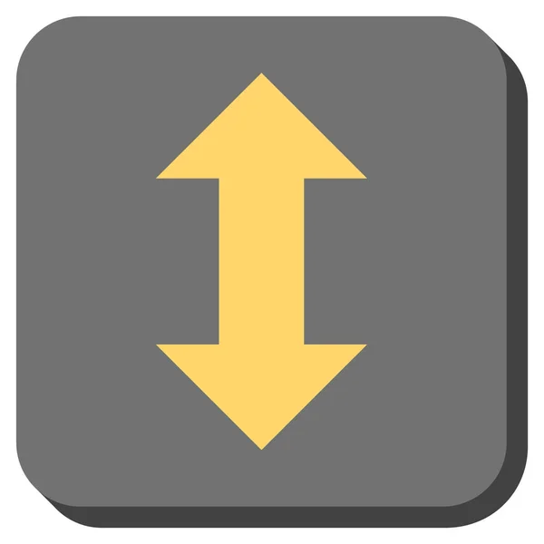 Setas de troca verticais arredondadas vetor quadrado ícone — Vetor de Stock
