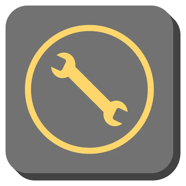 Wrench Rounded Square Vector Icon — Stock Vector