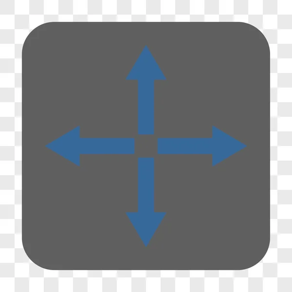 Кнопка Expand Arrows Rounded Square — стоковый вектор