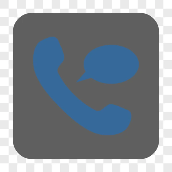Telefone Mensagem arredondado botão quadrado — Vetor de Stock