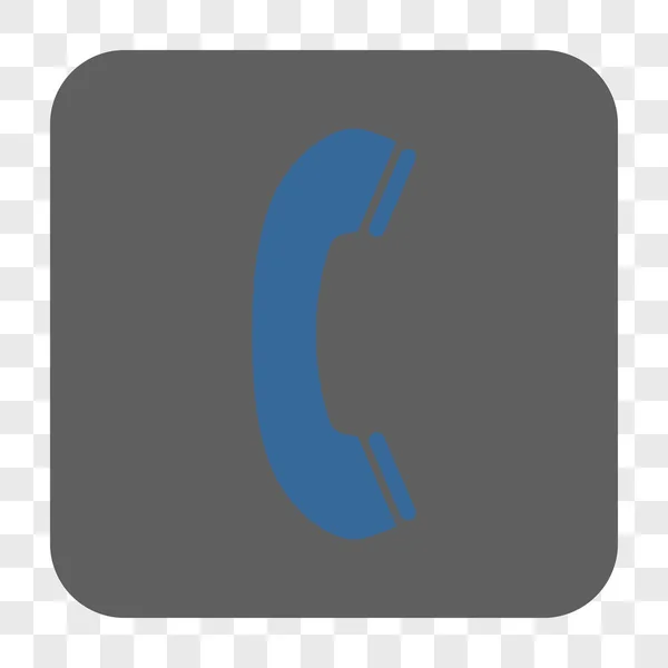Receptor de teléfono Redondeado Botón cuadrado — Archivo Imágenes Vectoriales