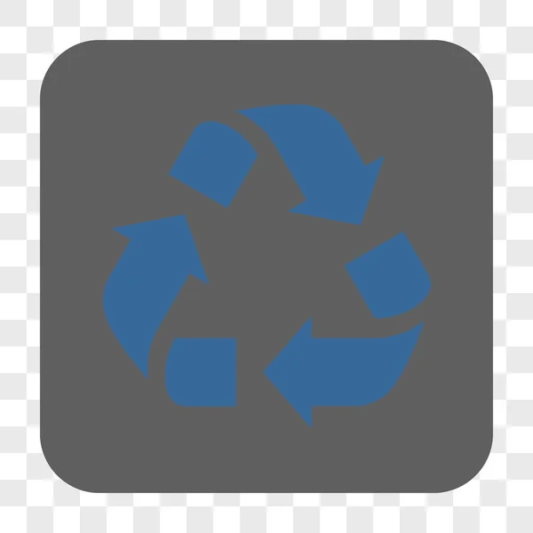 Recycle Afgeronde vierkante knop — Stockvector