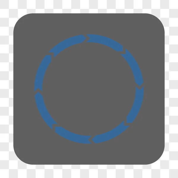 Круглая квадратная кнопка вращения — стоковый вектор