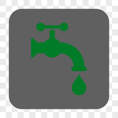 Musluk suyu yuvarlak kare düğme