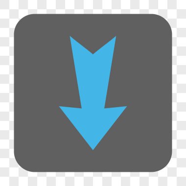 Yuvarlatılmış Kare düğme aşağı ok