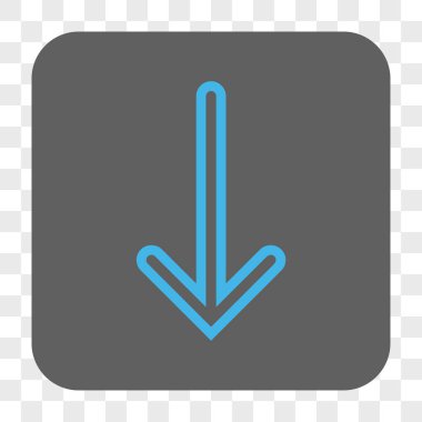 Yuvarlatılmış Kare düğme aşağı ok