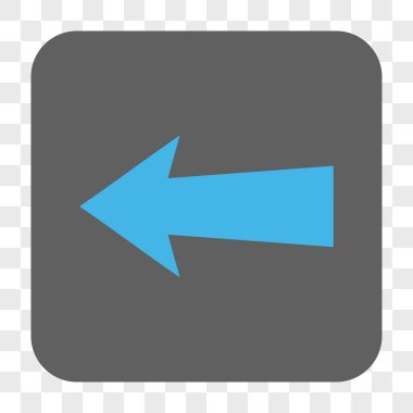 Ok sol yuvarlak kare düğme